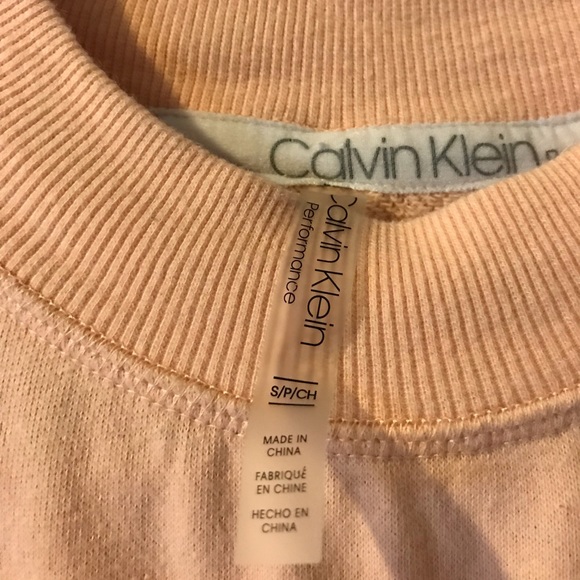 Calvin Klein Performance Cropped Crewneck Sweatshirt Size Small - Picture 5 of 8